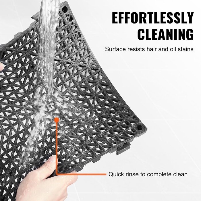 Vevor Lot de 55 dalles de sol PVC drainantes Noir - Jusqu'à 34 % de réduction