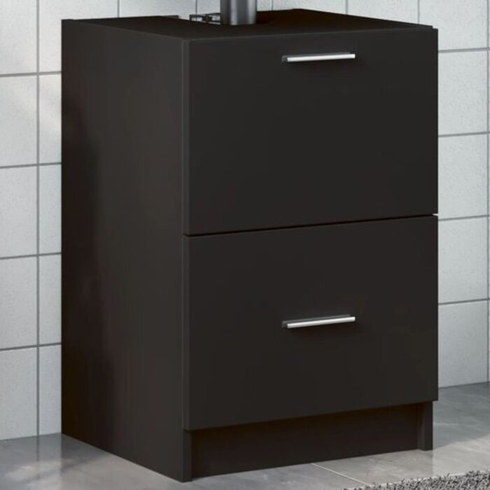 Vidaxl Meuble sous-vasque 40x37x59 cm noir - Jusqu'à -33%