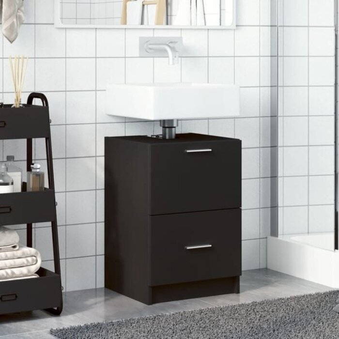 Vidaxl Meuble sous-vasque 40x37x59 cm noir - Jusqu'à -33%