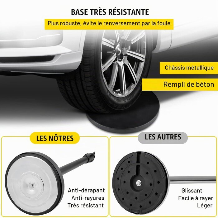 Vevor Lot de 4 poteaux de délimitation à sangle rétractable - Jusqu'à -34%