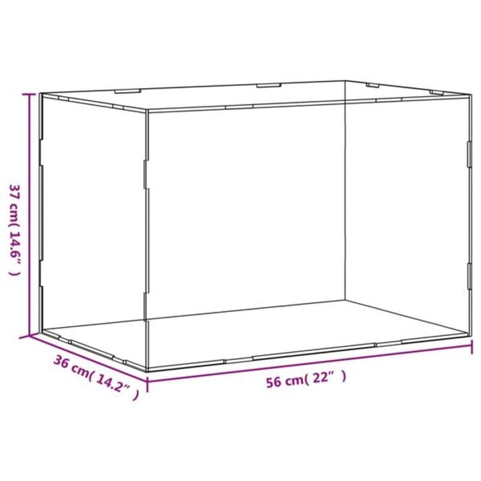 Vidaxl Vitrine de présentation en acrylique 56x36x37 cm - Jusqu'à 34% de réduction
