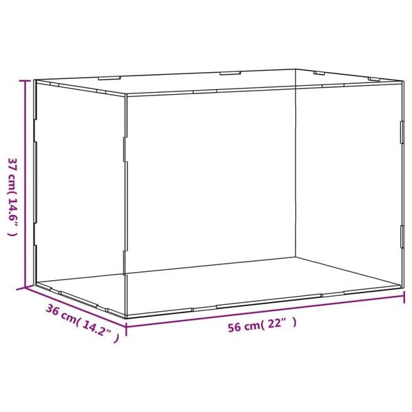 Vidaxl Vitrine de présentation en acrylique 56x36x37 cm - Jusqu'à 34% de réduction
