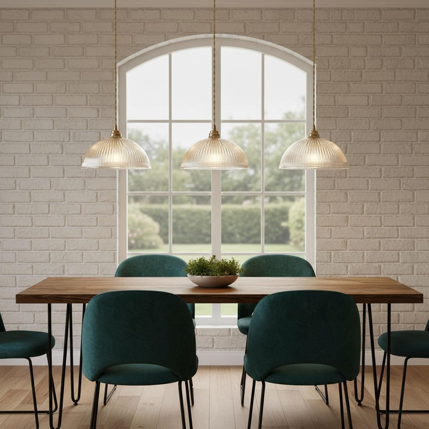 Suspension industrielle verre strié et cuivre - Jusqu'à -34%