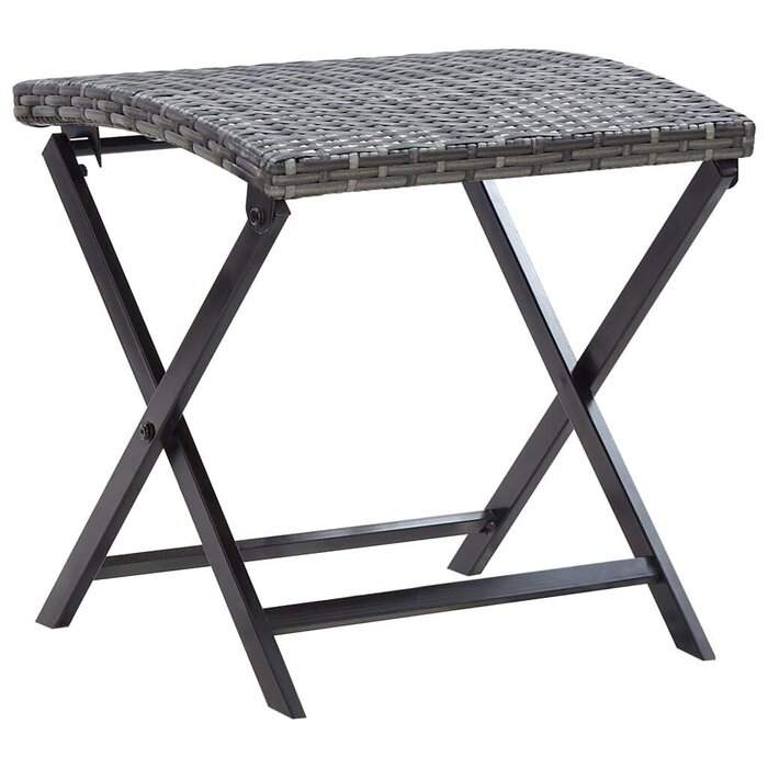 Vidaxl Tabouret pliant en rotin synthétique gris - Jusqu'à 33% de remise