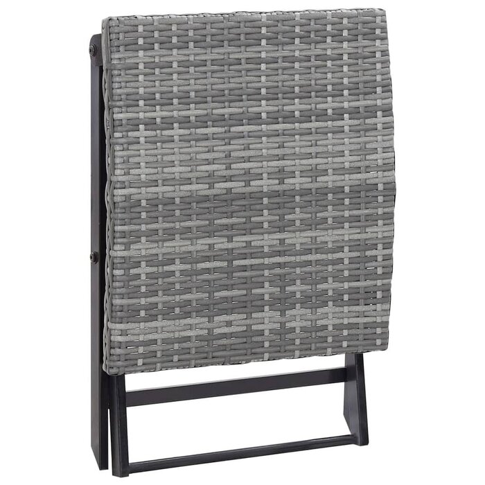 Vidaxl Tabouret pliant en rotin synthétique gris - Jusqu'à 33% de remise
