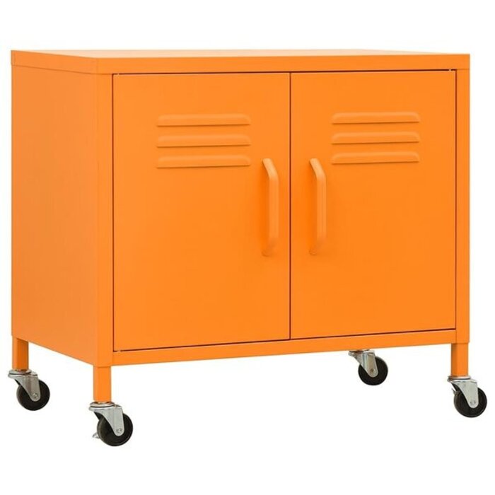 Vidaxl Meuble de rangement en acier orange 60x35x56 cm - Jusqu'à 35% de réduction