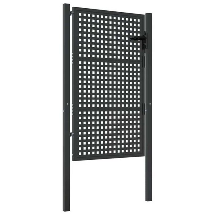 Vidaxl Portillon de jardin en acier anthracite 105x200 cm - Jusqu'à -35%