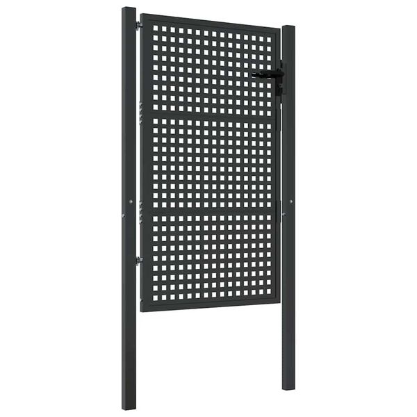 Vidaxl Portillon de jardin en acier anthracite 105x200 cm - Jusqu'à -35%