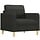 Fauteuil moderne en tissu noir - Jusqu'à 35% de réduction