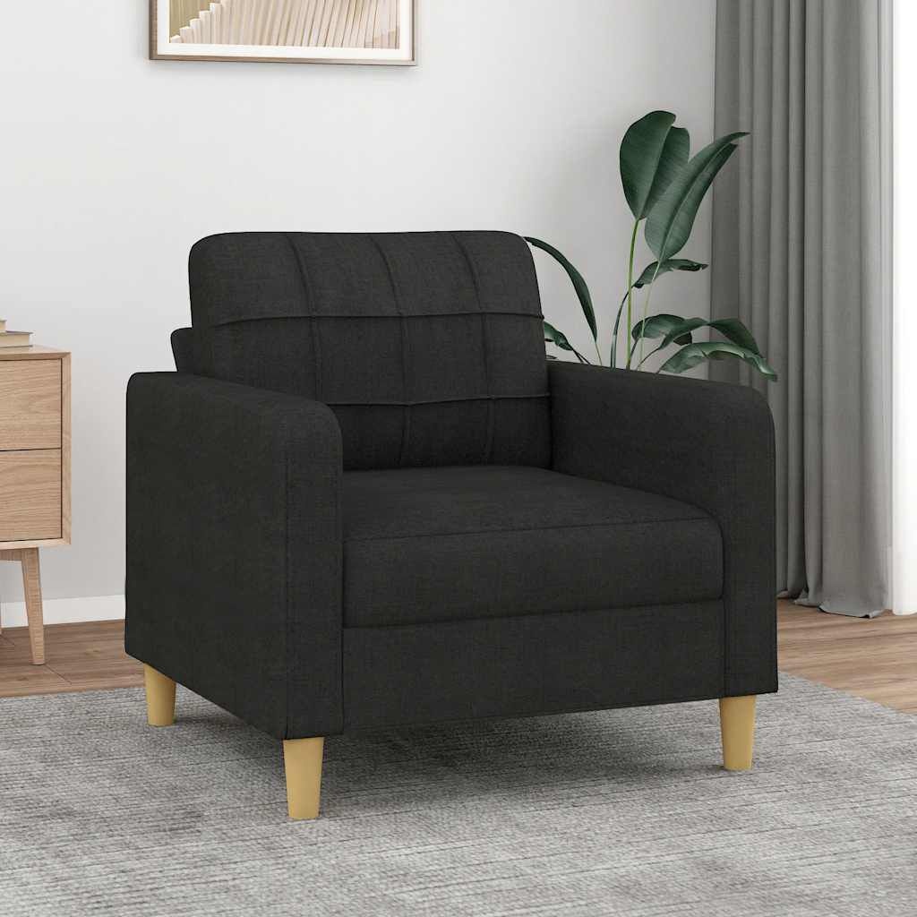 Vidaxl Fauteuil moderne en tissu noir - Jusqu'à 35% de réduction