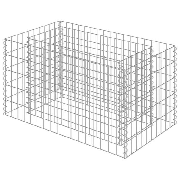 Vidaxl Jardinière en gabion 90x50x50 cm - Acier galvanisé - Jusqu'à -33%
