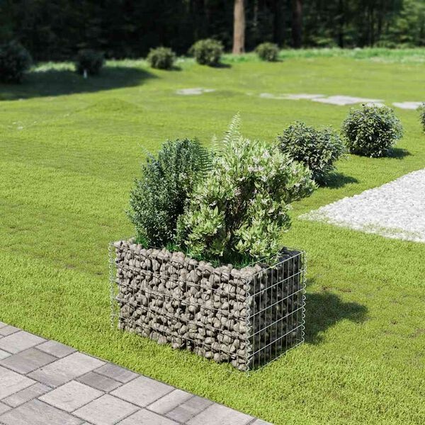 Vidaxl Jardinière en gabion 90x50x50 cm - Acier galvanisé - Jusqu'à -33%