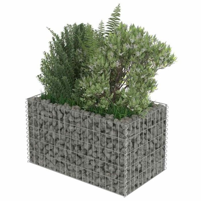 Vidaxl Jardinière en gabion 90x50x50 cm - Acier galvanisé - Jusqu'à -33%