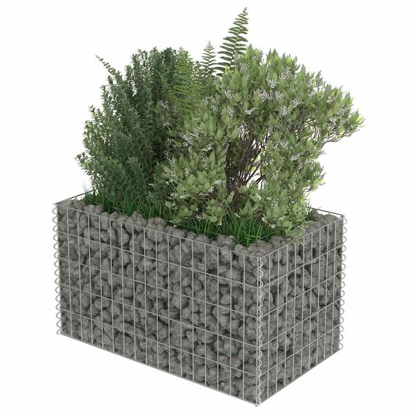 Vidaxl Jardinière en gabion 90x50x50 cm - Acier galvanisé - Jusqu'à -33%