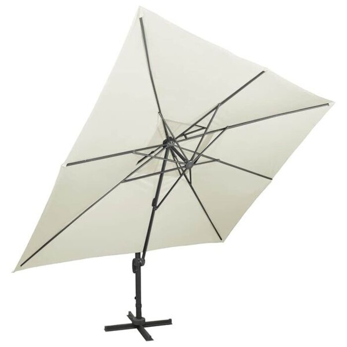Vidaxl Parasol déporté 400x300 cm - Sable - Jusqu'à -35% sur l'outlet