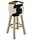 Tabouret de bar teck et cuir de chèvre - Jusqu'à 34% de réduction