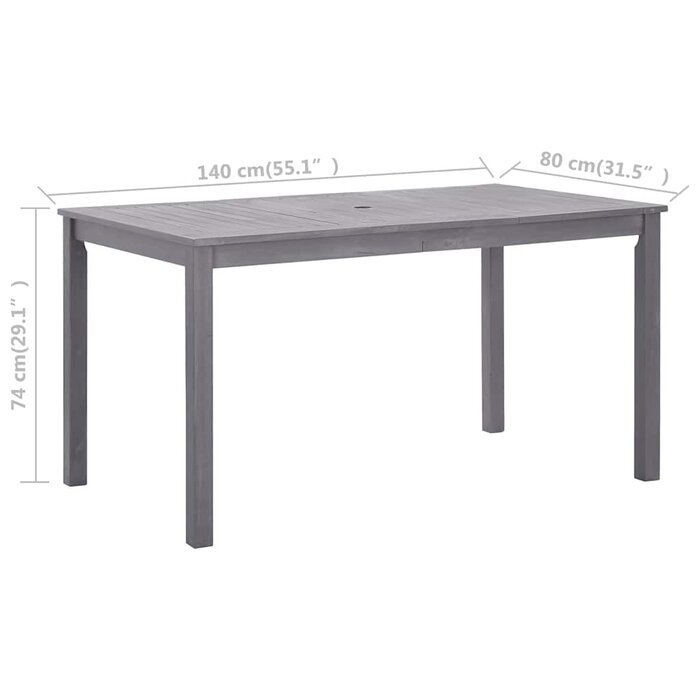 Vidaxl Table de jardin en bois d'acacia 140x80cm - Jusqu'à -35% sur nos modèles