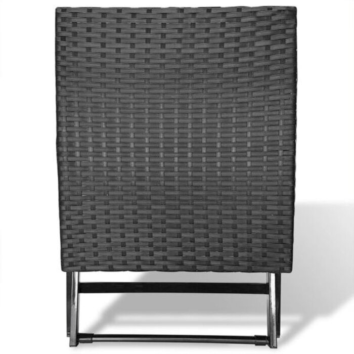 Vidaxl Tabouret pliant en résine tressée noire - Jusqu'à -33%
