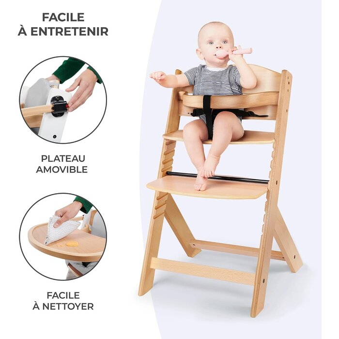 Amazon Chaise haute évolutive 3-en-1 en bois - Jusqu'à -34% de remise