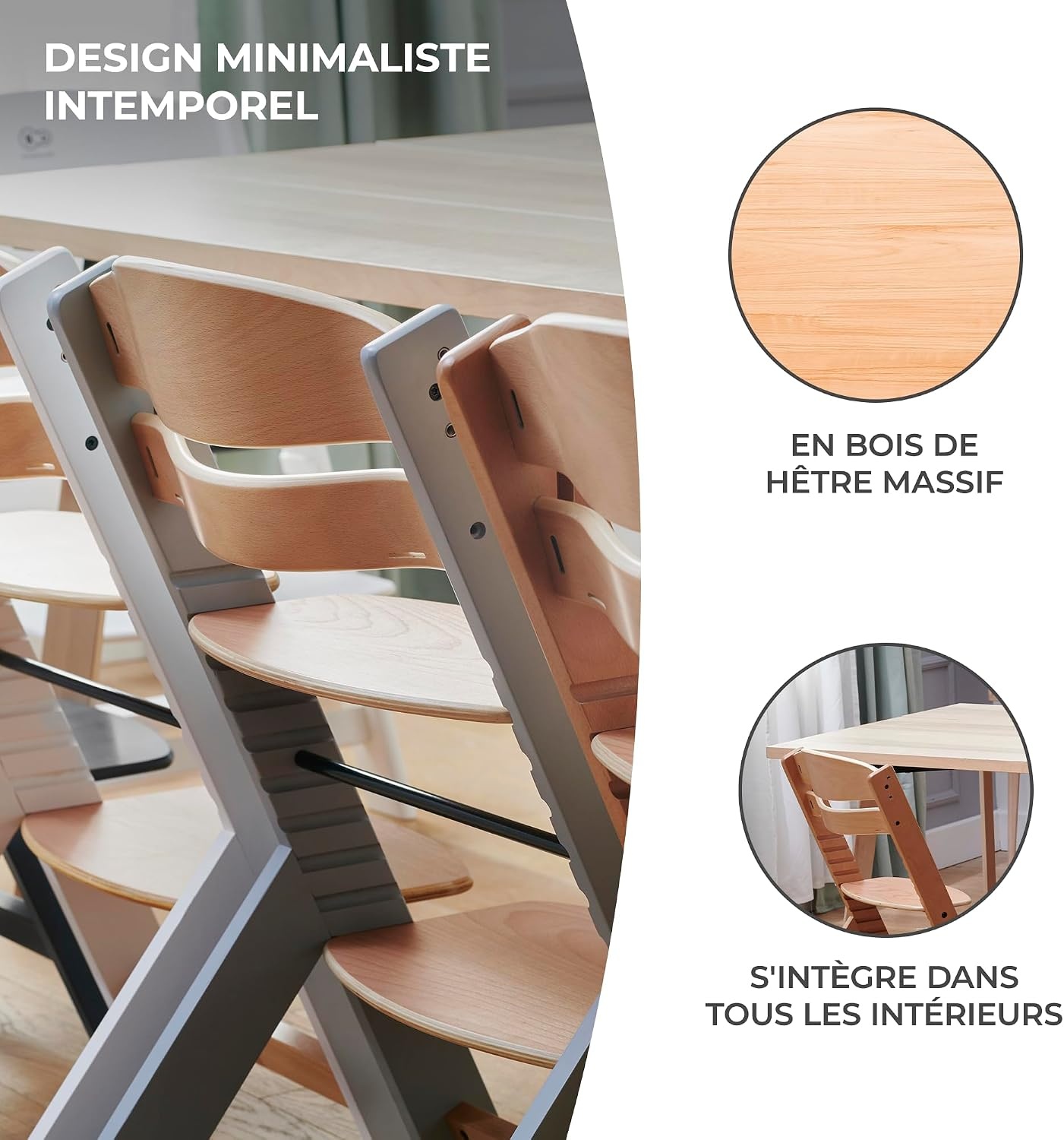 Amazon Chaise haute évolutive 3-en-1 en bois - Jusqu'à -34% de remise