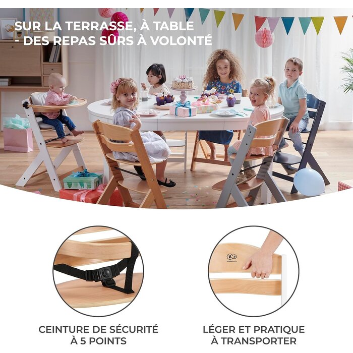Amazon Chaise haute évolutive 3-en-1 en bois - Jusqu'à -34% de remise