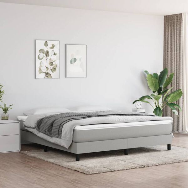 Vidaxl Cadre de lit gris clair 160x200 cm - Jusqu'à 34% de remise