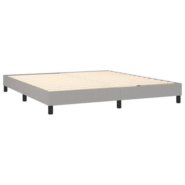 Vidaxl Cadre de lit gris clair 160x200 cm - Jusqu'à 34% de remise
