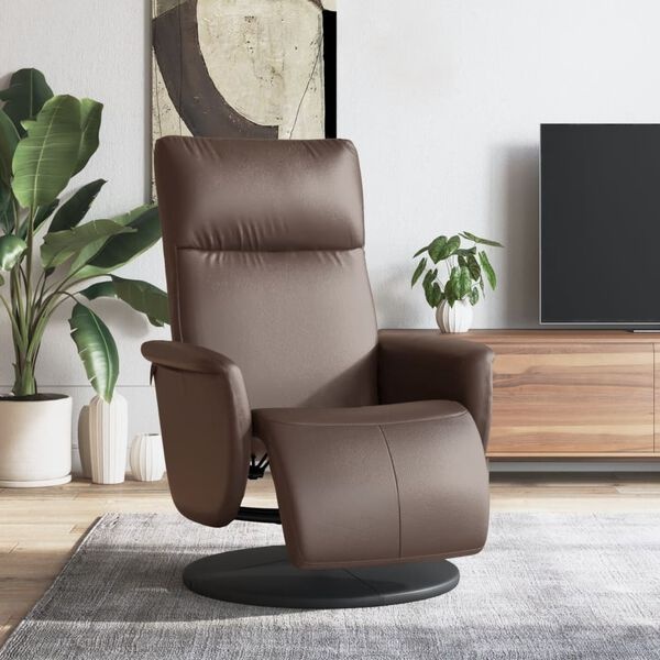 Vidaxl Fauteuil inclinable en similicuir marron - Jusqu'à 35% de réduction