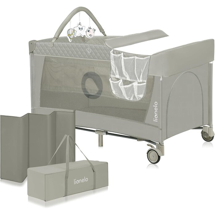 Lionelo Lit parapluie et parc 2-en-1 avec table à langer - Jusqu'à -35%