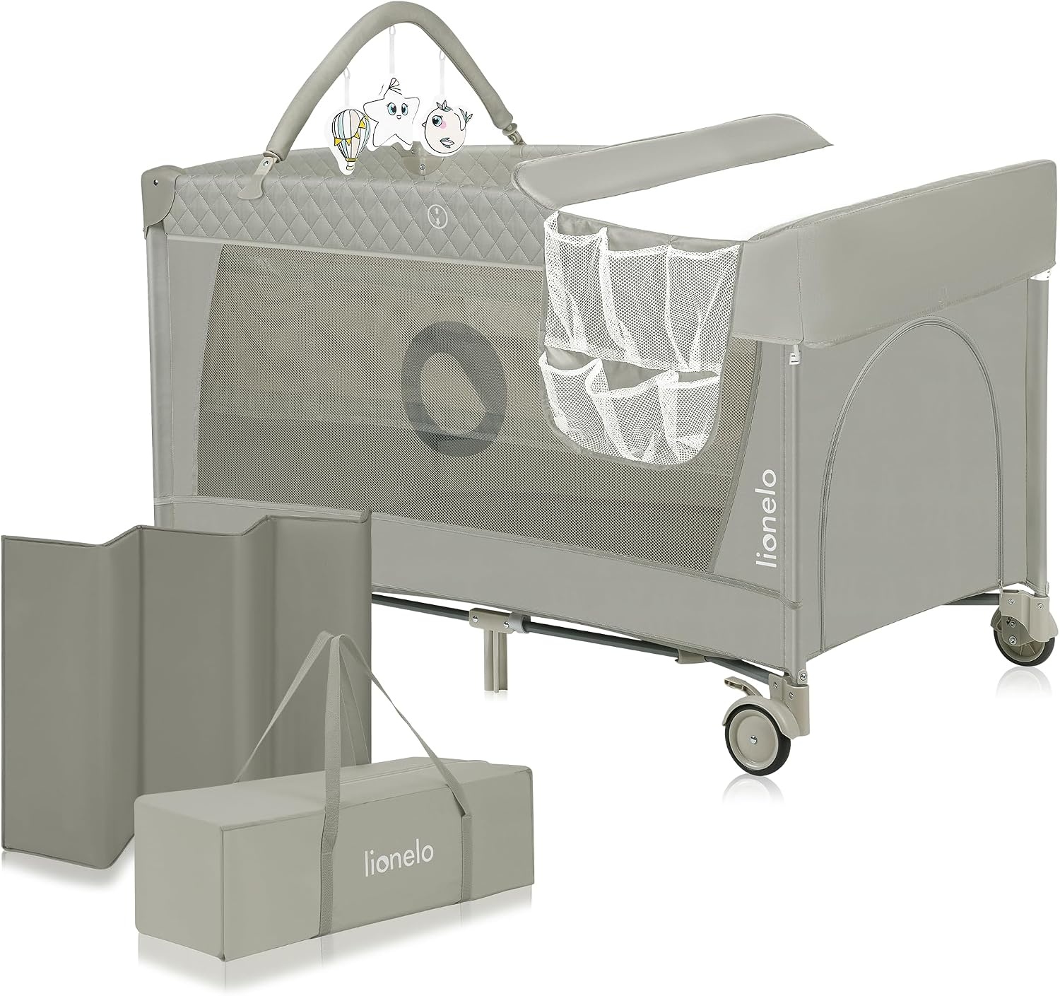 Lionelo Lit parapluie et parc 2-en-1 avec table à langer - Jusqu'à -35%
