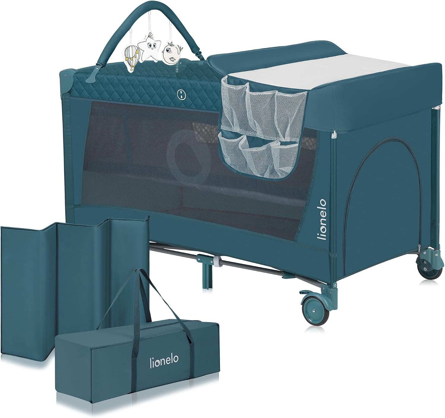 Lionelo Lit parapluie et parc 2-en-1 avec table à langer - Jusqu'à -35%