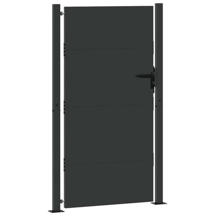 Vidaxl Portillon de jardin acier noir 110x180cm - Jusqu'à -35% sur l'outlet