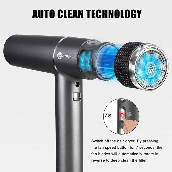 Sèche-cheveux pro ionique 2000W - Gris - Jusqu'à 85% de remise