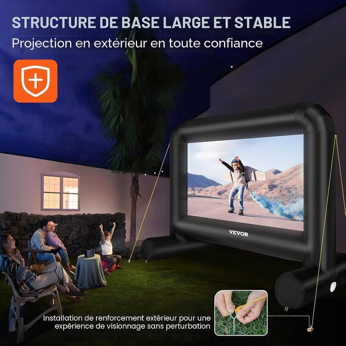 Vevor Écran de projection gonflable 216 cm - Jusqu'à -35% sur votre cinéma en plein air