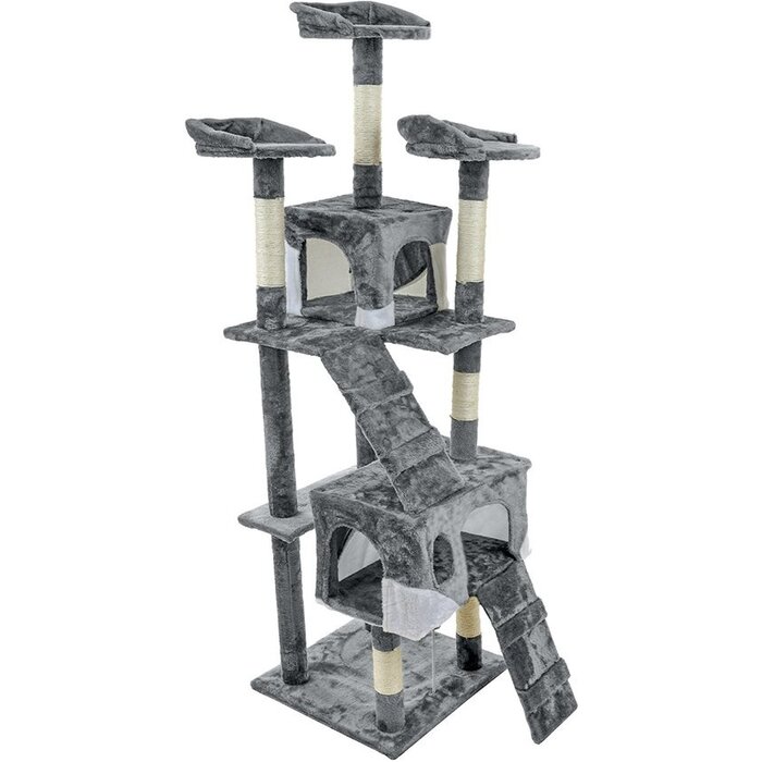 Viking Choice Arbre à chat XXL 170 cm avec 2 maisons - Jusqu'à 34% de remise