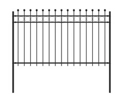 Vidaxl Clôture à anneaux TILBURG 200 x 166 cm Acier Noir - 60% de remise
