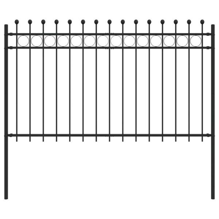 Vidaxl Clôture décorative en acier noir 200 x 166 cm - Jusqu'à 34% de remise