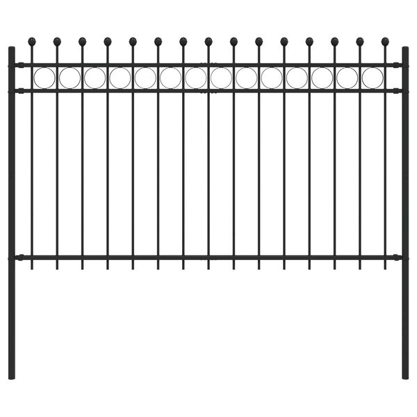 Vidaxl Clôture décorative en acier noir 200 x 166 cm - Jusqu'à 34% de remise