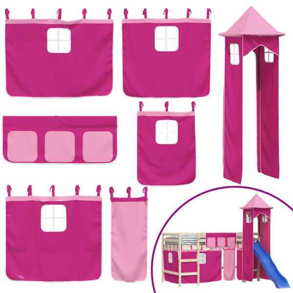 Vidaxl Rideaux pour lit mezzanine rose - Jusqu'à 41% de réduction