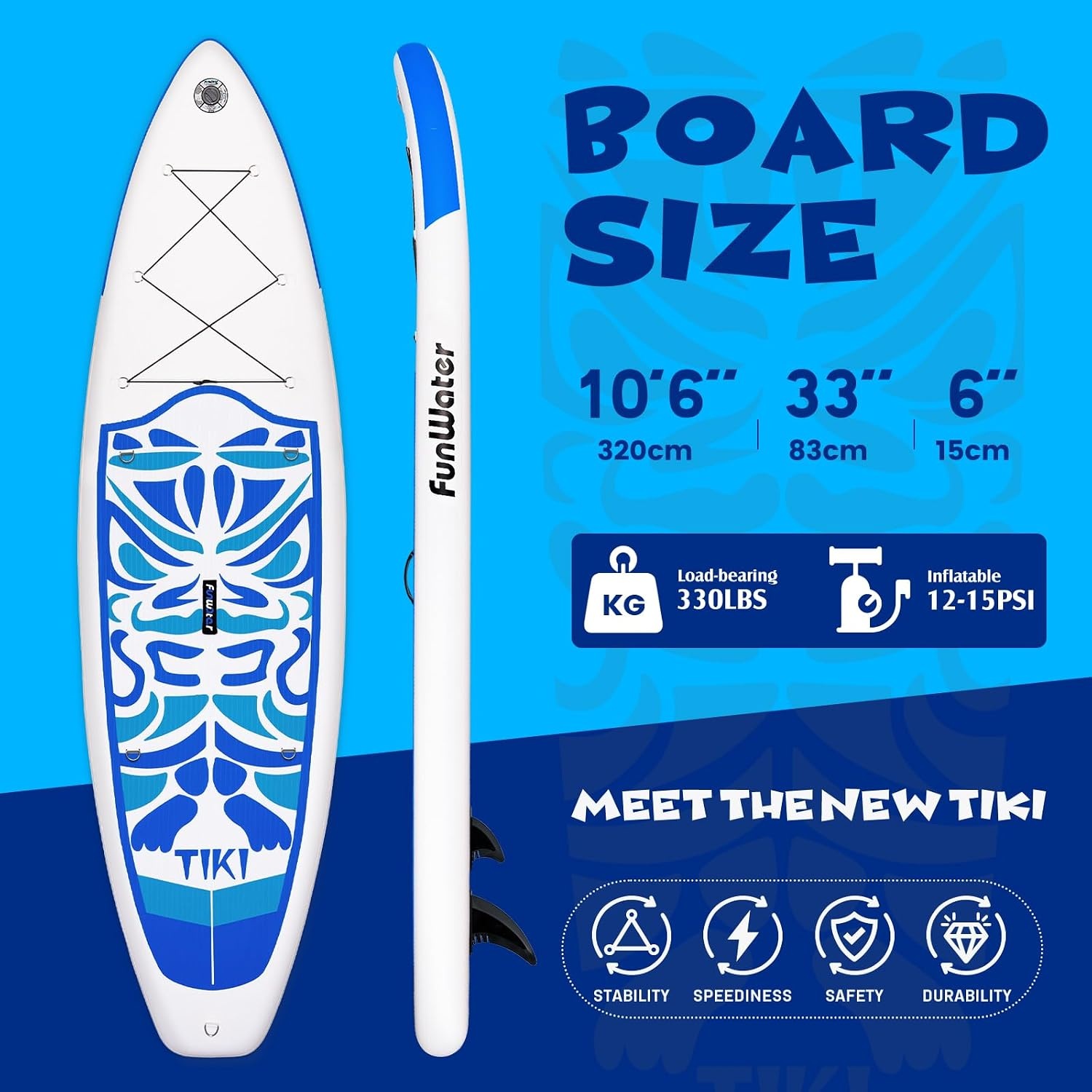 Stand-Up Paddle gonflable 320 cm - Jusqu'à -35% sur votre équipement d'été