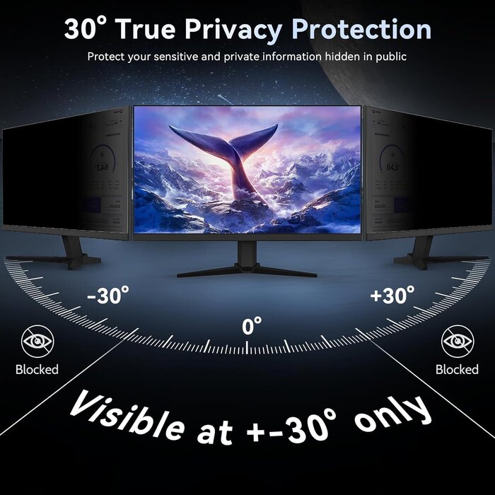 Filtre Confidentialité 24" 16:10 Anti-Reflet - Jusqu'à -65% sur le prix