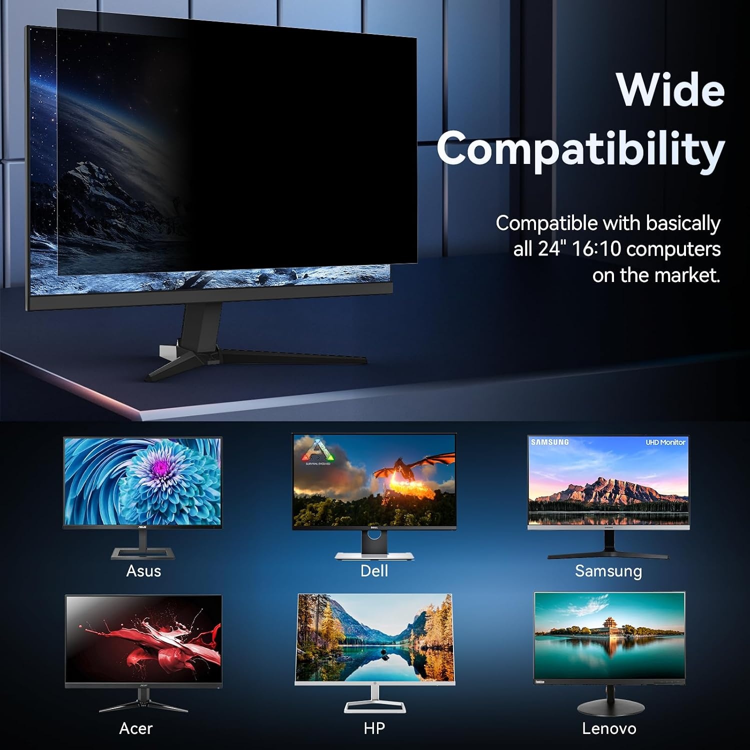 Filtre Confidentialité 24" 16:10 Anti-Reflet - Jusqu'à -65% sur le prix