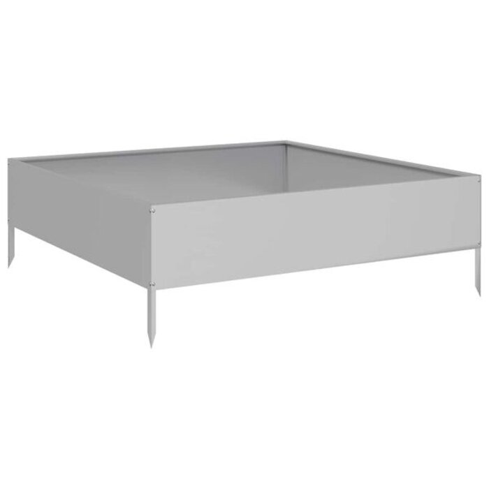 Vidaxl Bac à fleurs surélevé 100x100 cm en acier galvanisé - Jusqu'à -54%