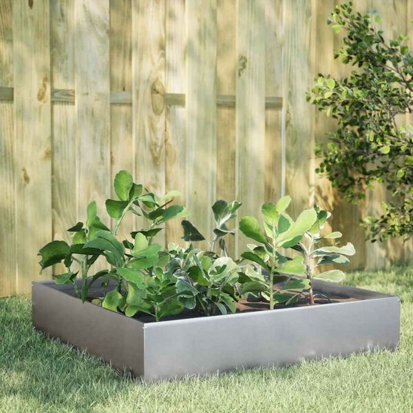 Vidaxl Bac à fleurs surélevé 100x100 cm en acier galvanisé - Jusqu'à -54%