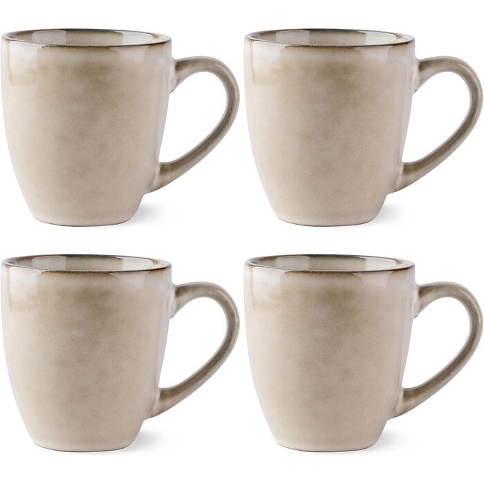 Set de 4 tasses en céramique 340ml - Jusqu'à -38% sur notre offre outlet