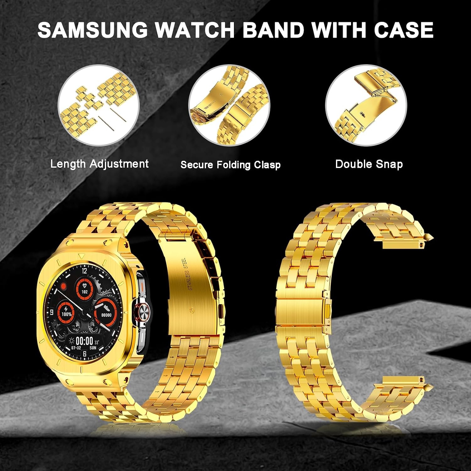 Boîtier et bracelet Acier pour Galaxy Watch Ultra - Jusqu'à -52% de remise