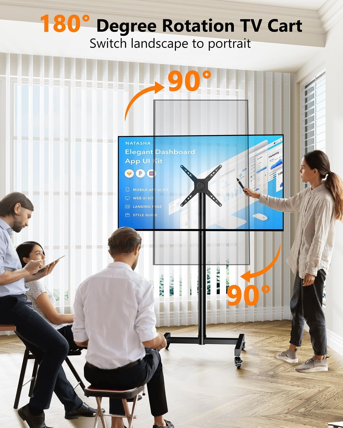 Support TV mobile 17-55 pouces - Jusqu'à 34 % de réduction