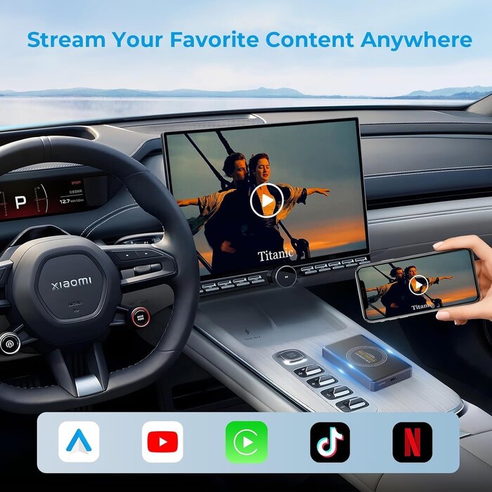 Adaptateur CarPlay & Android Auto 3-en-1 sans fil - Jusqu'à -27%