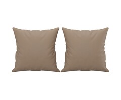 Vidaxl Set de 2 coussins décoratifs 40x40 cm similicuir cappuccino - 37% de remise