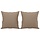 Lot de 2 coussins similicuir 40x40 cm - Cappuccino - Jusqu'à -29%